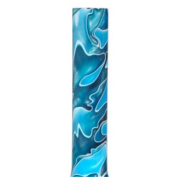 Carbatec Large Acrylic Pen Blank - Blue / Aqua Marble