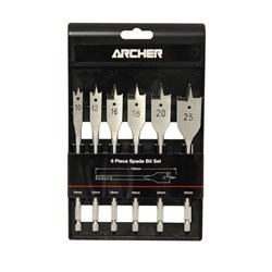 Carbatec 6 Pce Spade Bit Set