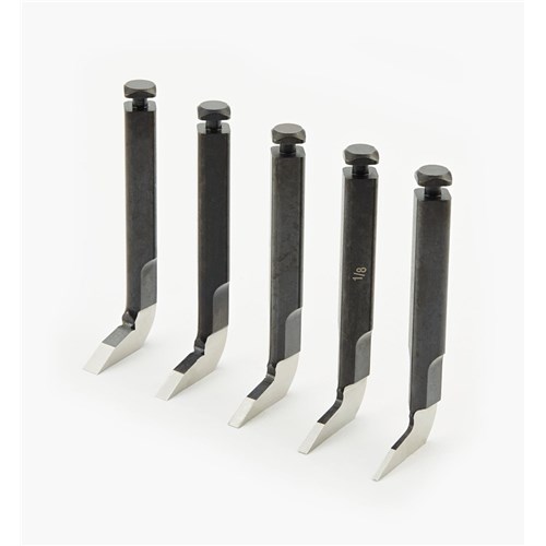 Veritas® Set of 5 Metric Blades to suit Router and Hinge Mortise Planes