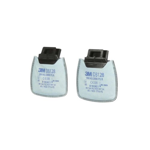 3M Secure Click Reusable Half Face Respiratory Mask with P2 D3128 Particle Filter Kit - Small