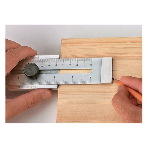 Lee Valley Steel Chrome Stop Rule - 30cm