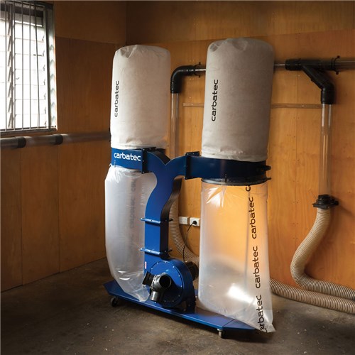 Carbatec Professional Twin Bag Dust Collector