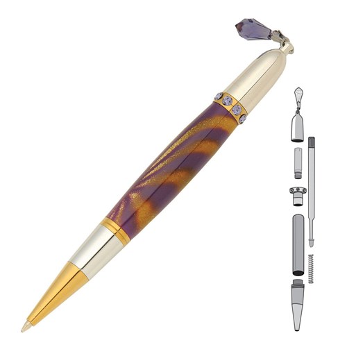 PSI Diva Charm Pen Kits - Purple Tanzanite Charm