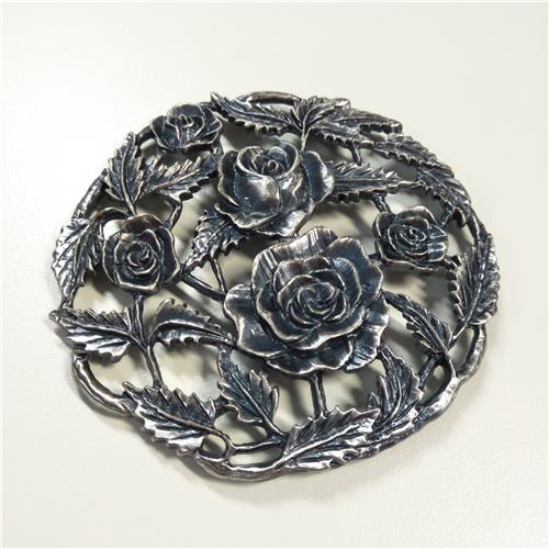 Carbatec Pewter Potpourri Lid - Roses