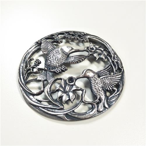 Carbatec Pewter Potpourri Lid - Hummingbird