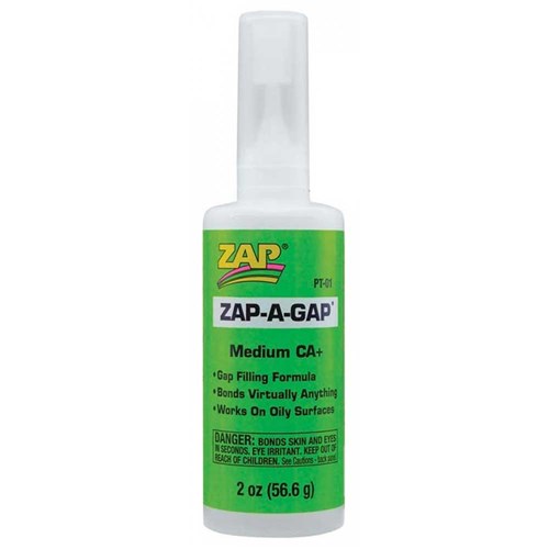ZAP-A-GAP CA+ Medium Viscosity (2oz Bottle)  Cyanoacrylate 'Super' Glue