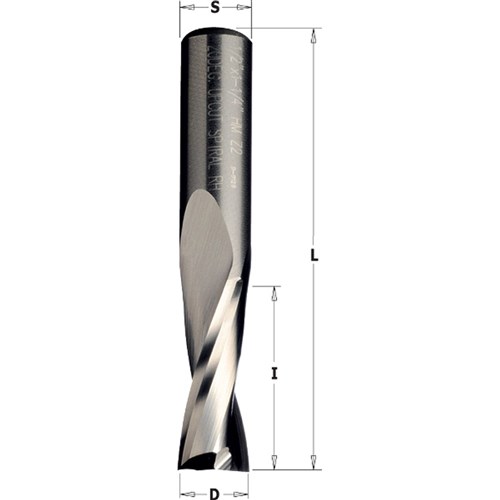 CMT Solid Carbide Upcut Spiral Bit - 3.2mm (1/8