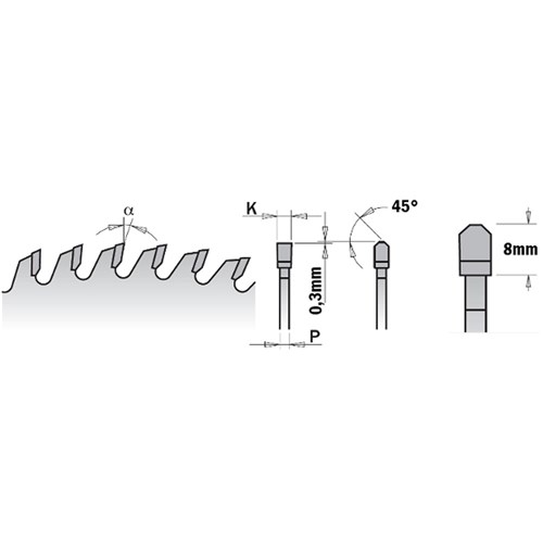 CMT Industrial Low Noise and Chrome Coated Saw Blade - 250mm - 80 Tooth