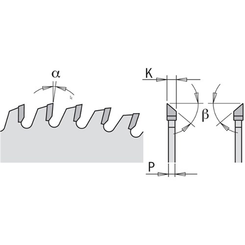 CMT Industrial Low Noise and Chrome Coated Blade - 80 Tooth 38° (ß) Grind