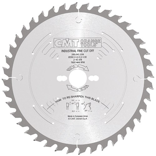 CMT Industrial Rip and Crosscut Blade - 250mm - 60 Tooth