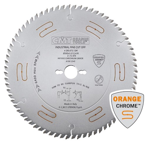 CMT Industrial Low Noise and Chrome Coated Blade - 250mm - 40 Tooth