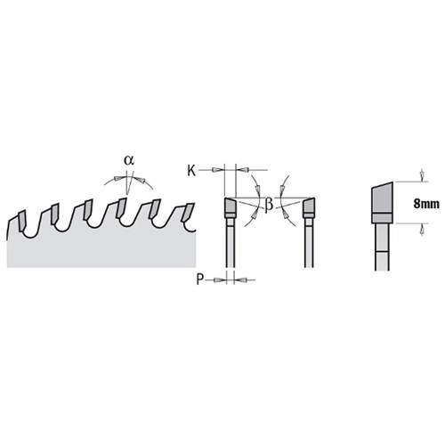 CMT Industrial Low Noise and Chrome Coated Blade - 80 Tooth 15° ATB Grind