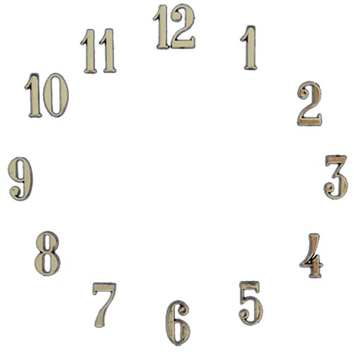 Carbatec Clock Number Set - Arabic - Gold 1