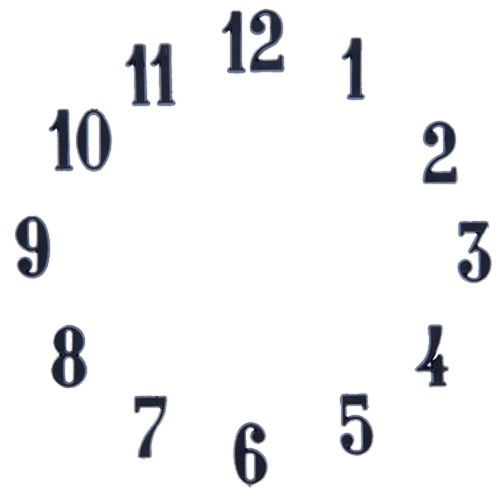 Carbatec Clock Number Set - Arabic - Black 1-1/4