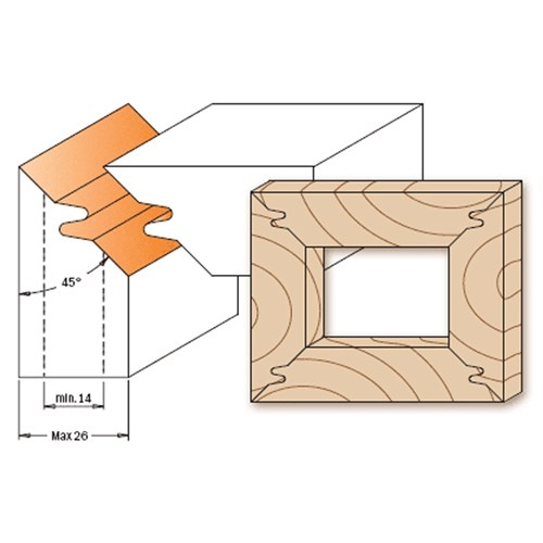 CMT Knives for 45° Lock Mitre Cutter Head