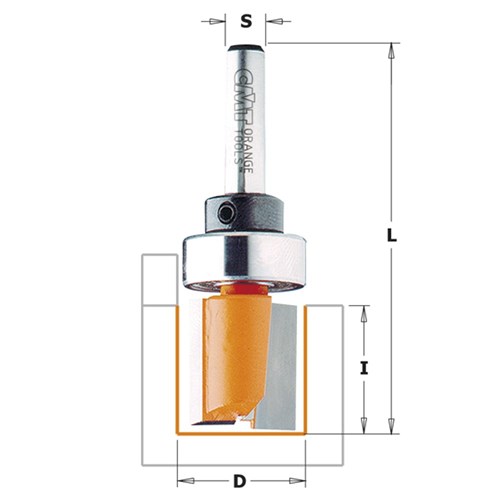 CMT Pattern Router Bit with Bearing - Short Series - 12.7mm Depth Cut