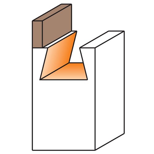 CMT 14° Dovetail Router Bit with Bearing