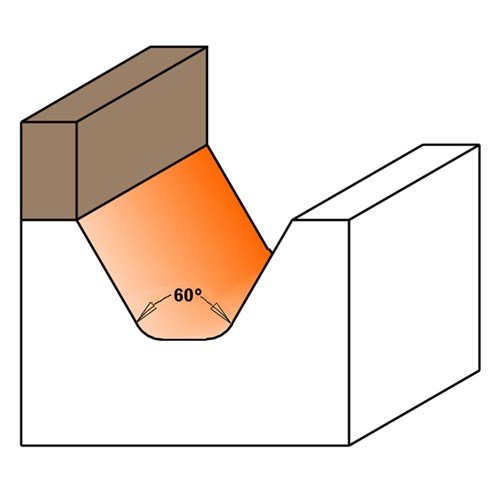 CMT Lettering Router Bit (60°) with Bearing