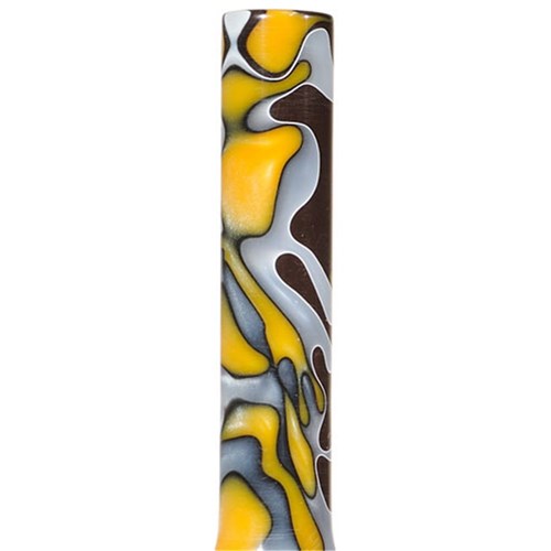 Carbatec Large Acrylic Pen Blank - Orange / Black / Grey Marble