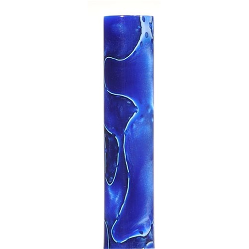 Carbatec Large Acrylic Pen Blank - Royal Blue / Pearl Marble