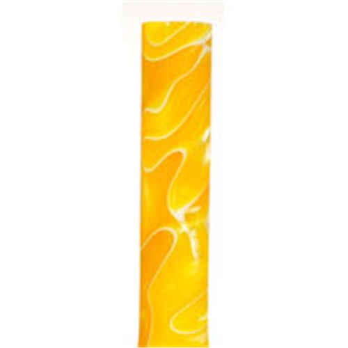 Carbatec Large Acrylic Pen Blank - Yellow / White Marble