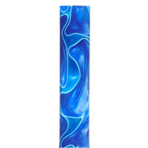 Carbatec Large Acrylic Pen Blank - Blue / Pearl Marble
