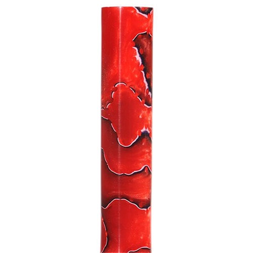 Carbatec Large Acrylic Pen Blank - Red / Pearl Marble
