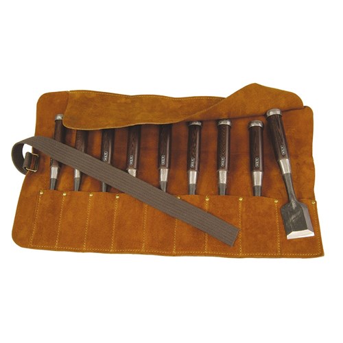 Carbatec Leather Chisel Roll - 9 Place