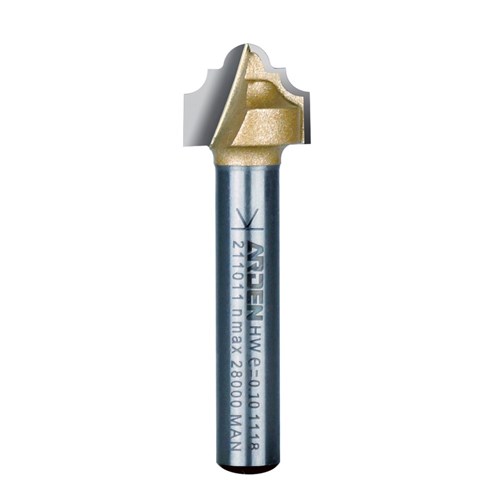 Arden Classic Plunge Bit - 12.7mm Diameter 2.4mm Radius 1/4