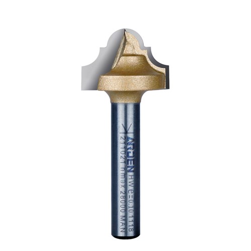 Arden Classic Plunge Bit - 19.05mm Diameter 3.96mm Radius 1/4