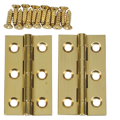 Hardware for Creatiive Finishes Solid Brass Butt Hinges - 1-1/2