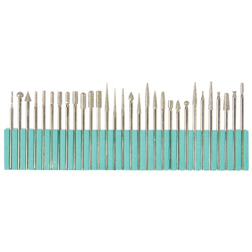 Carbatec 30 Piece Diamond Burr Set