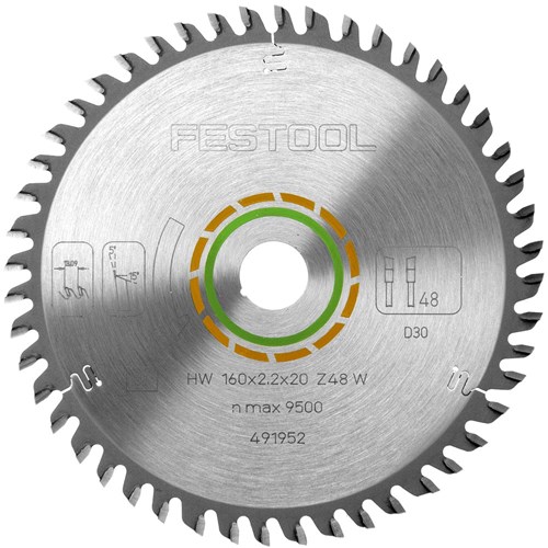Festool Fine Tooth Saw Blade 160mm x 2.2mm x 20mm 48 Tooth