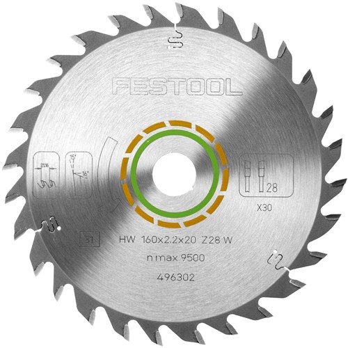 Festool Universal Saw Blade 160mm x 2.2mm x 20mm 28 Tooth