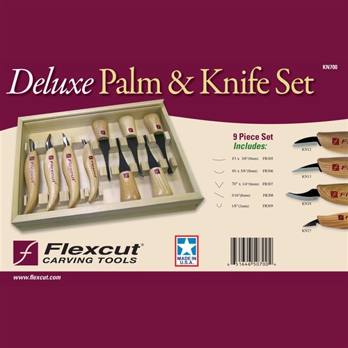 Flexcut Deluxe Palm & Knife Set