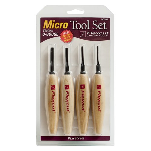 Flexcut Shallow U-Gouge Micro Tool Set