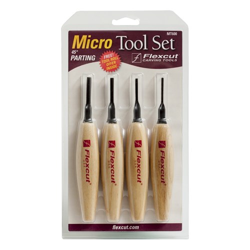 Flexcut 45Deg. Parting Micro Tool Set