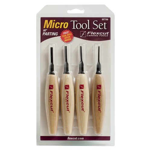 Flexcut 60Deg. Parting Micro Tool Set
