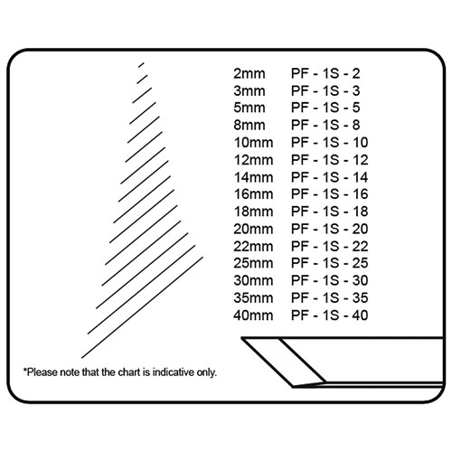 Pfeil Double Bevel Straight Skew - 12mm - #1S