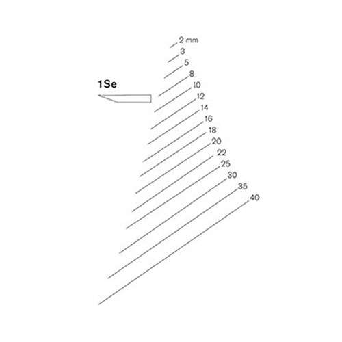 Pfeil Single Bevel Straight Skew - 40mm - #1SE