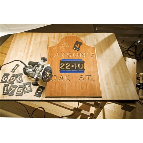 Rockler Signmaker's Kit Includes Number Kit -  Letter Kit -  Bushing & Bit