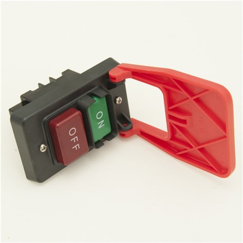 Carbatec Push Button Mechanical Switch with Cover and E-Stop Paddle